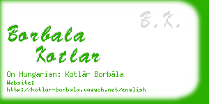 borbala kotlar business card